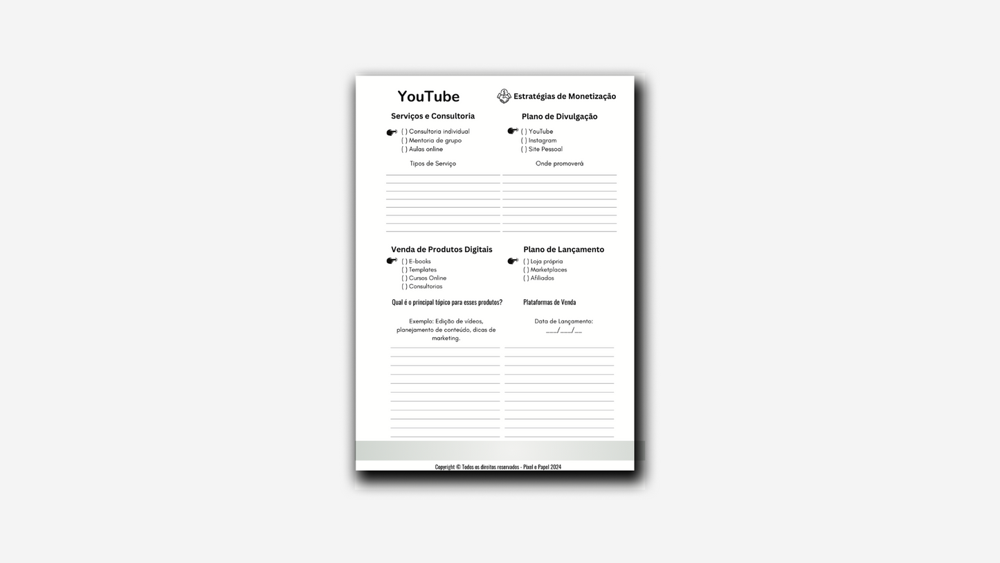 Planner YouTube | Organização Rápida e Fácil dos Seus Projetos