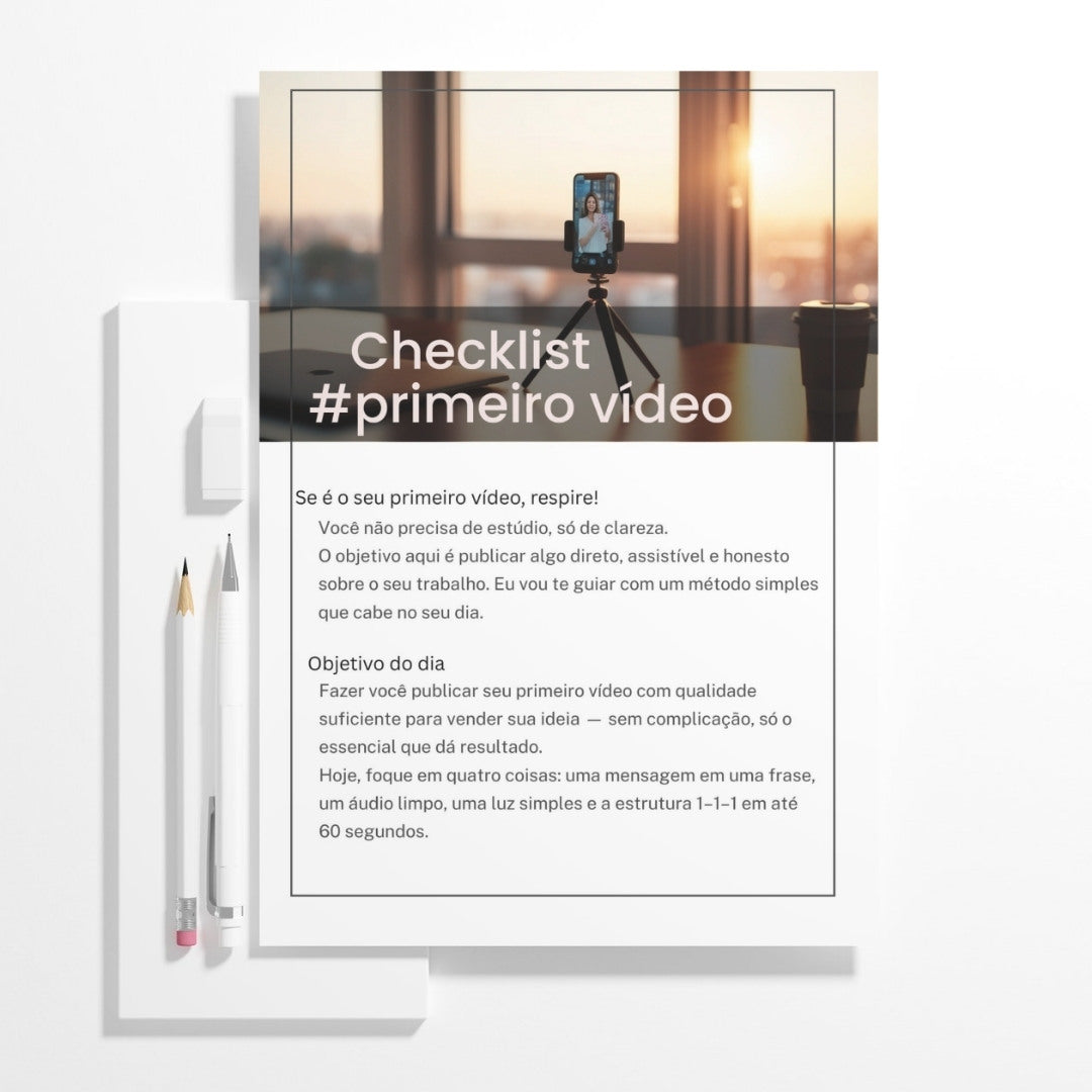 Checklist #Primeiro Vídeo
