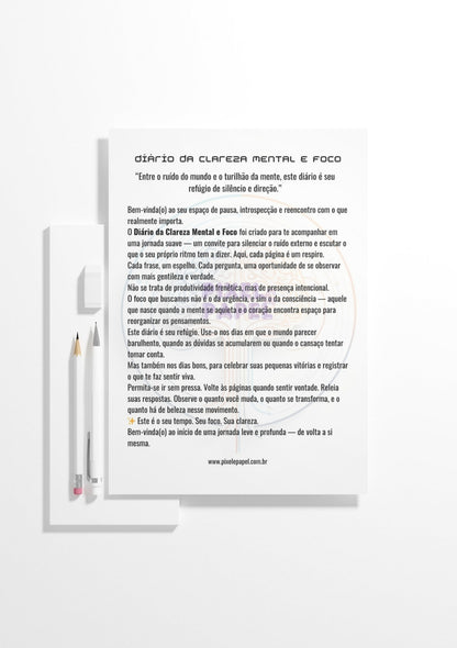 Diário da Clareza Mental e Foco