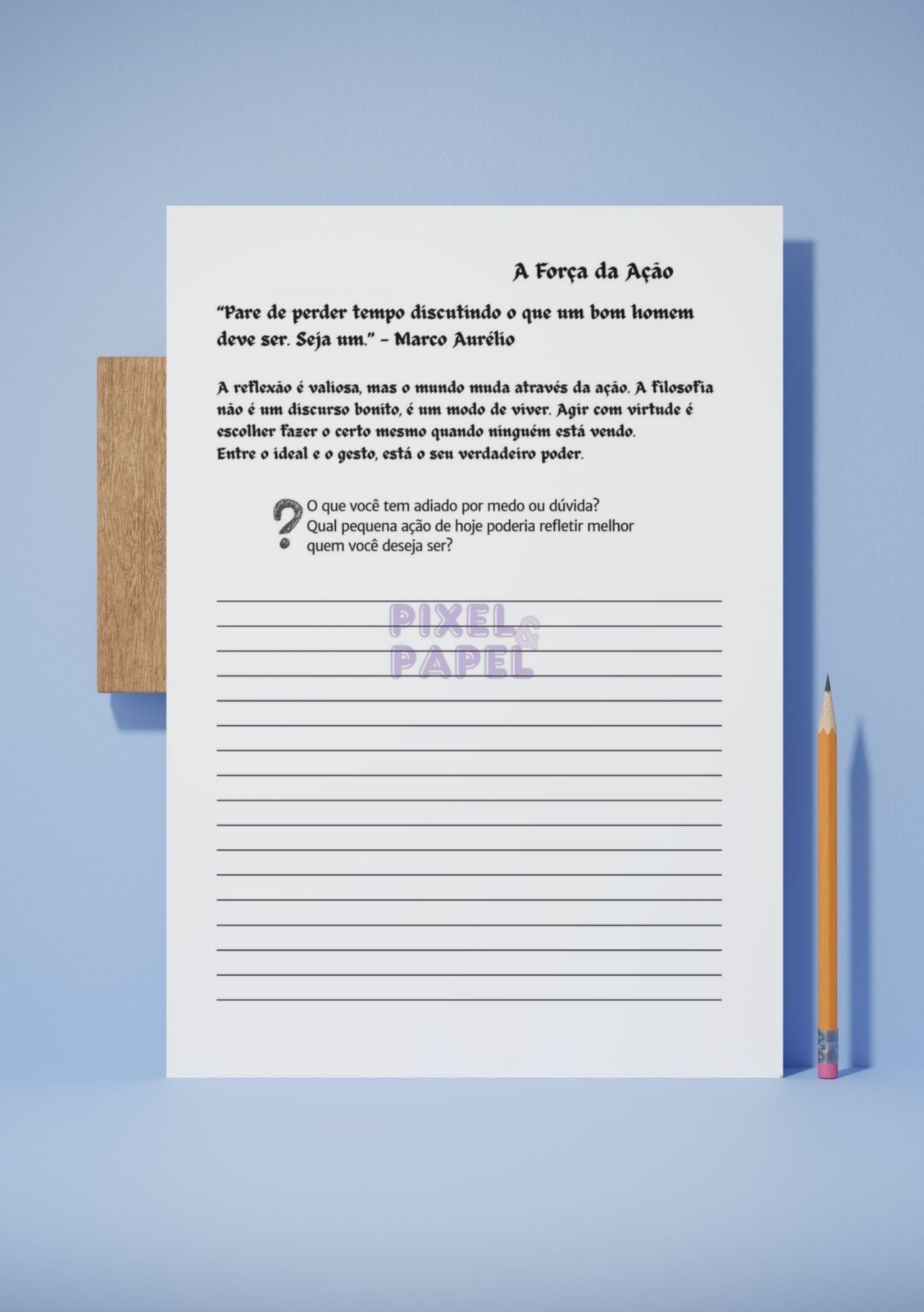 Diário Entre o Ser e o Fazer | Uma Prática Estoica para o Foco e a Clareza na Vida Moderna